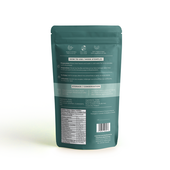 Certified Organic Wild Irish Dulse 30g | Lab Tested