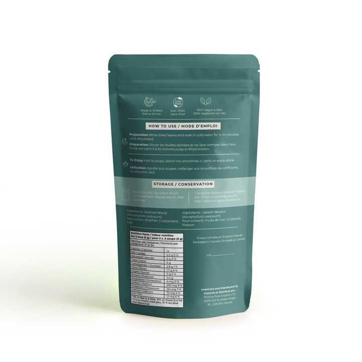 Certified Organic Wild Irish Knotted Wrack 30g | Lab Tested