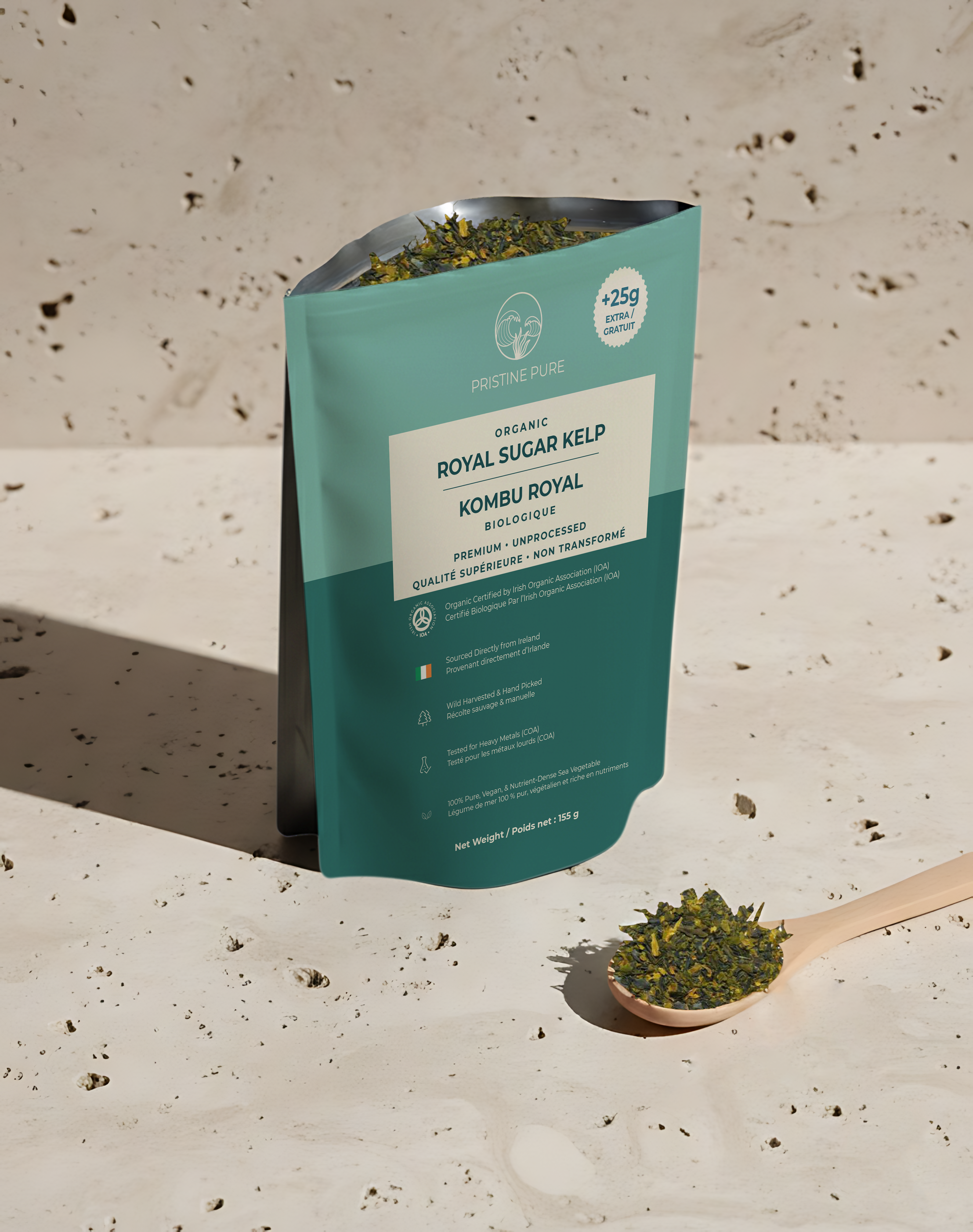 Certified Organic Wild Irish Royal Sugar Kelp 60g | Lab Tested