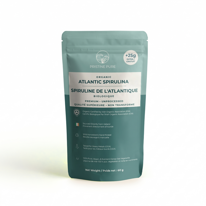 Certified Organic Wild Irish Spirulina 60g | Lab Tested